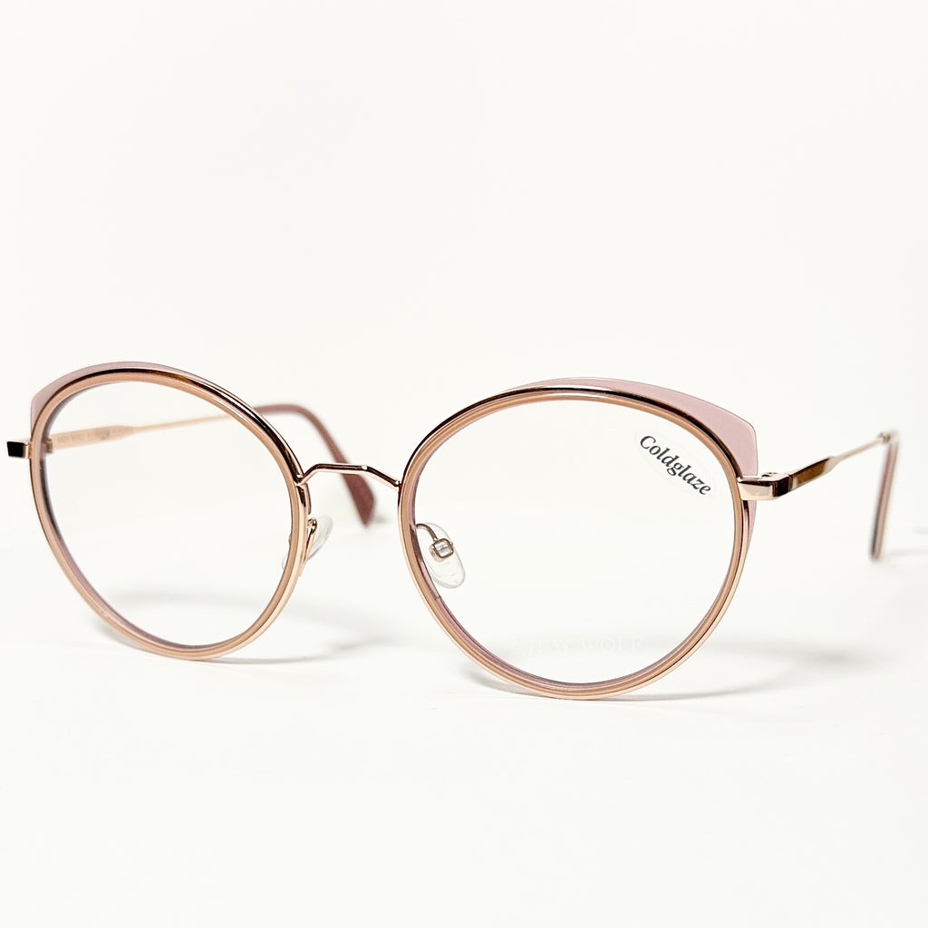 Andy Wolf 4766 COL. 05 Eyeglasses Frames in Pink Gunmetal - Authentic New