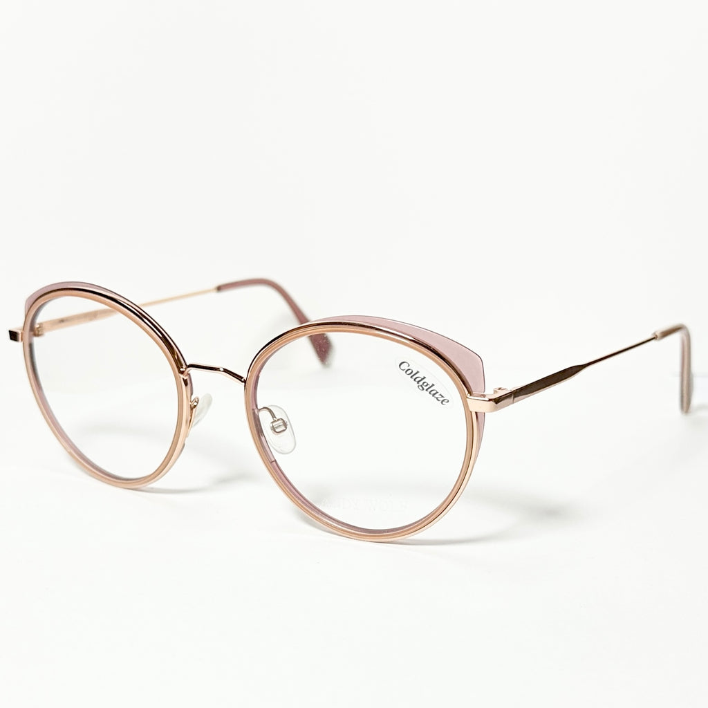 Andy Wolf 4766 COL. 05 Eyeglasses Frames in Pink Gunmetal - Authentic New