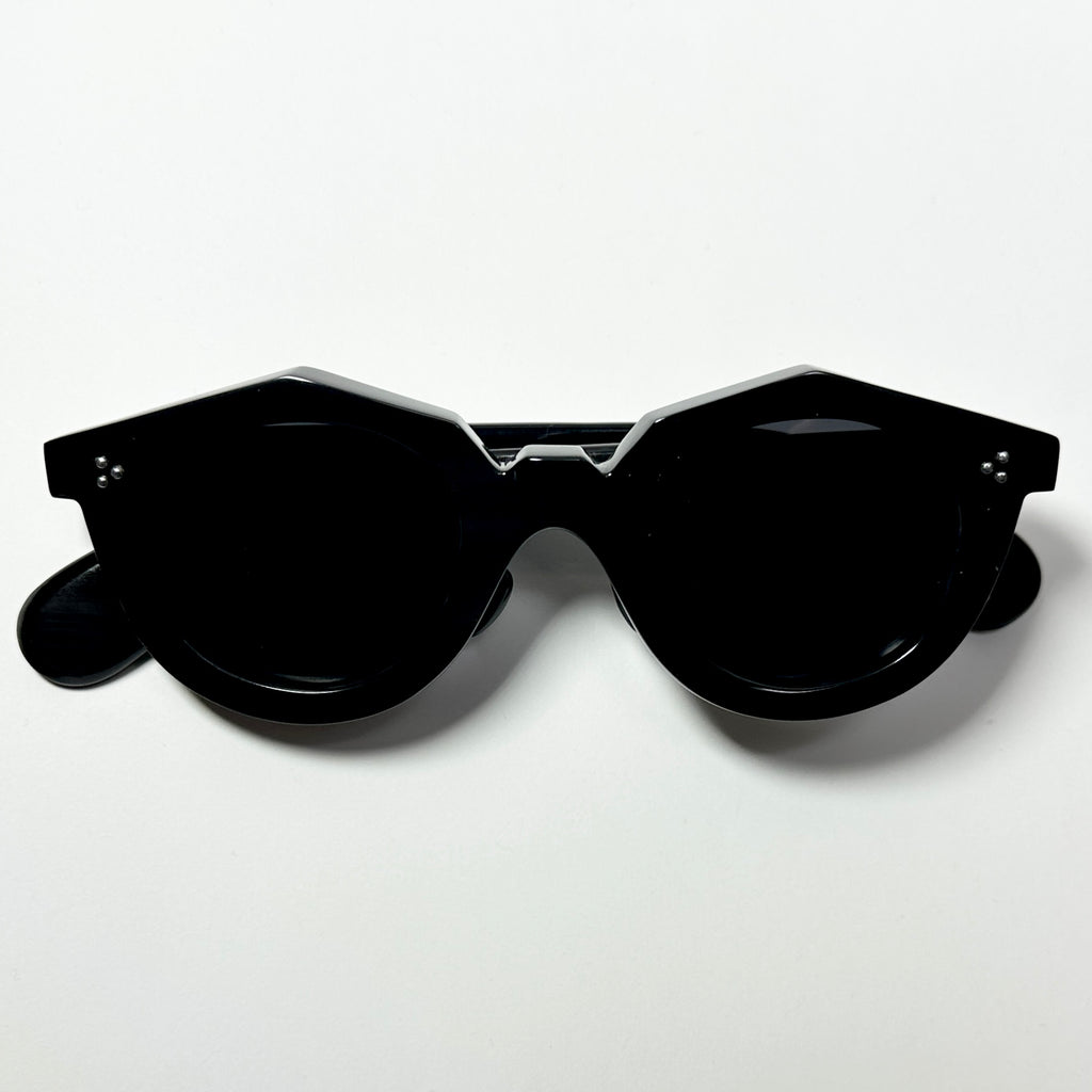 LOUVR - NEWTON Buffalo Horn Sunglasses Frames in Black - Authentic New