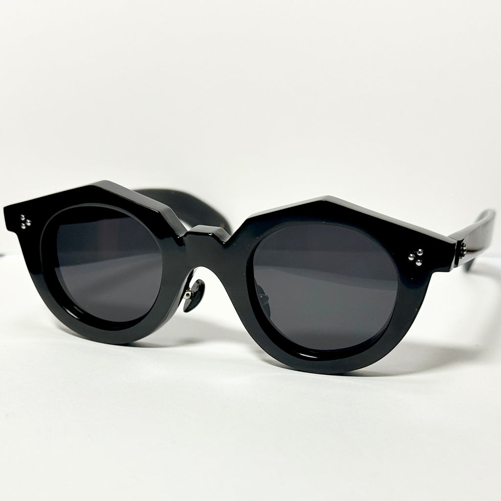 LOUVR - NEWTON Buffalo Horn Sunglasses Frames in Black - Authentic New