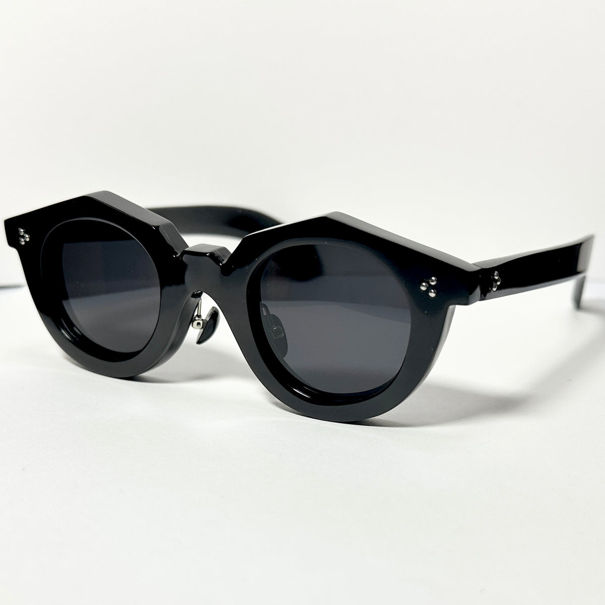 LOUVR - NEWTON Buffalo Horn Sunglasses Frames in Black - Authentic New