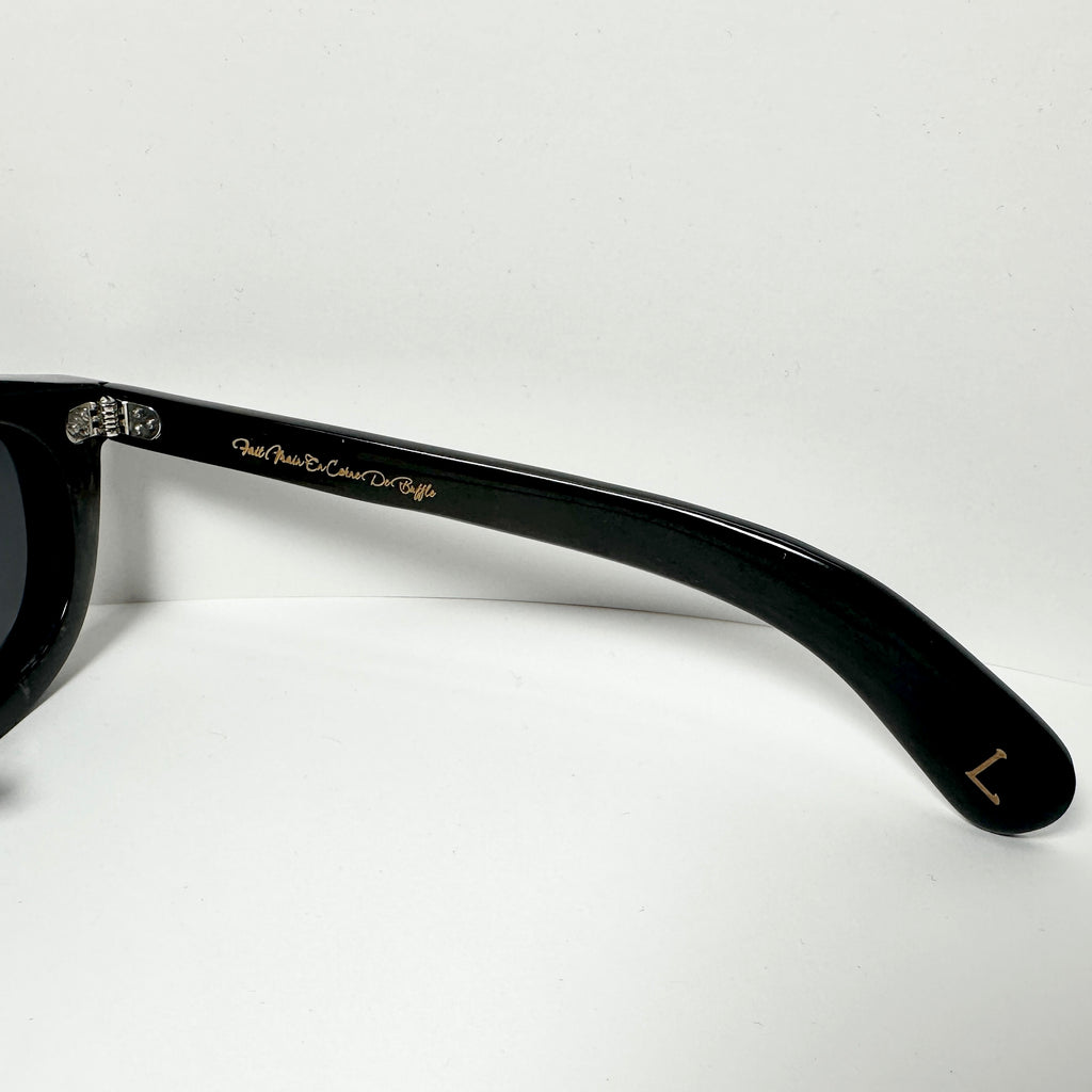 LOUVR - NEWTON Buffalo Horn Sunglasses Frames in Black - Authentic New