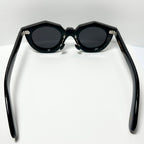 LOUVR - NEWTON Buffalo Horn Sunglasses Frames in Black - Authentic New