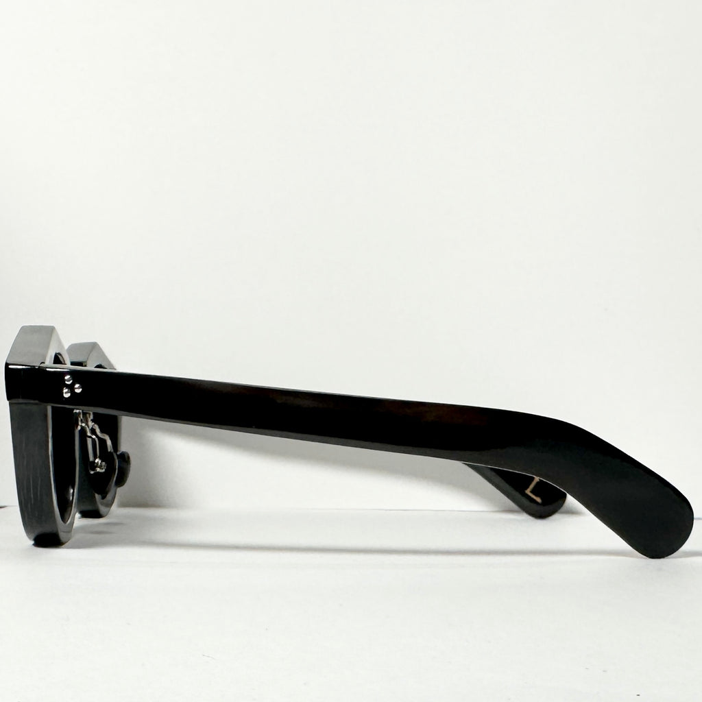LOUVR - NEWTON Buffalo Horn Sunglasses Frames in Black - Authentic New