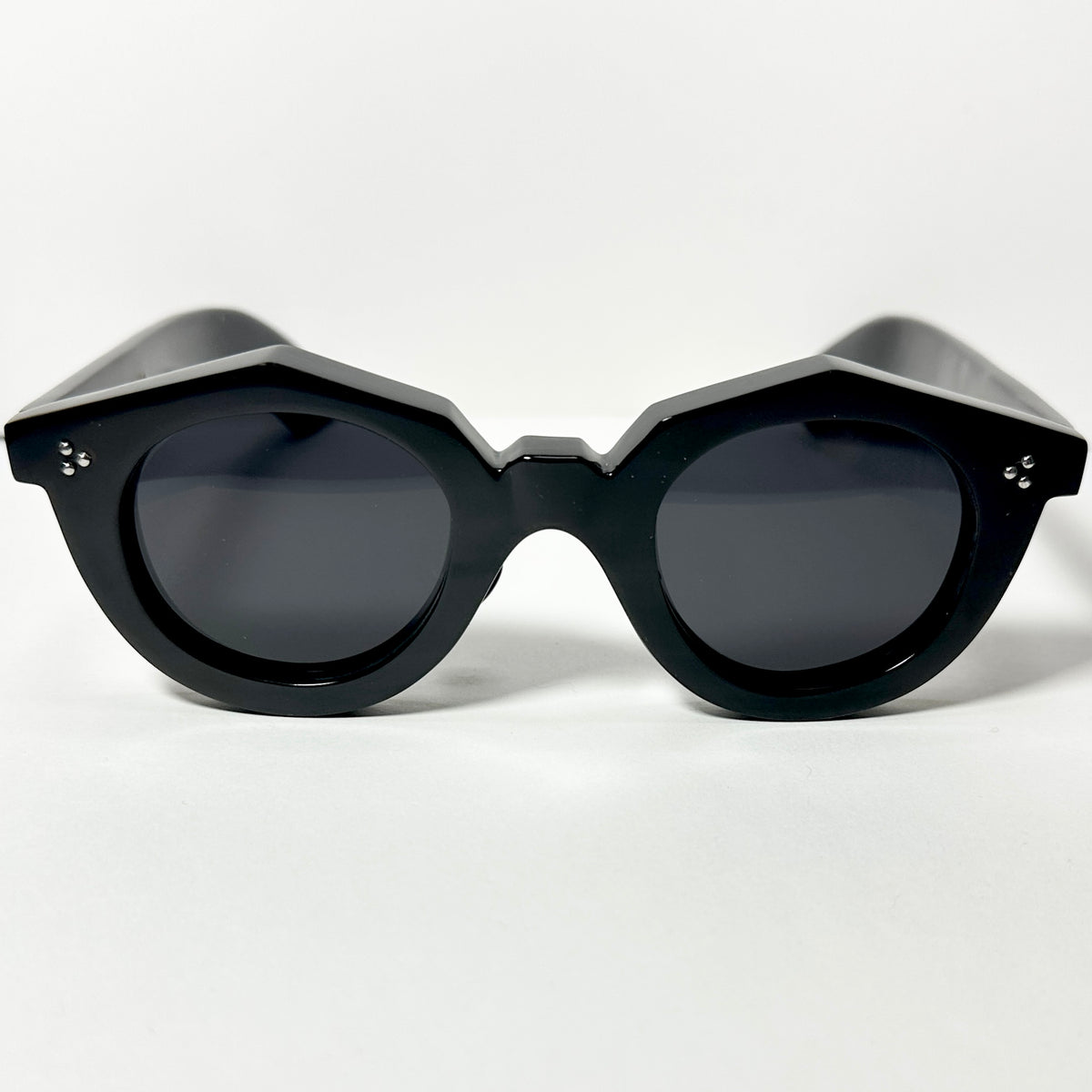 LOUVR - NEWTON Buffalo Horn Sunglasses Frames in Black - Authentic New
