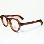 Maryll Men's Crown Panto Eyeglasses Frame in Amber PO23 - Authentic New