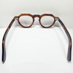 Maryll Men's Crown Panto Eyeglasses Frame in Amber PO23 - Authentic New