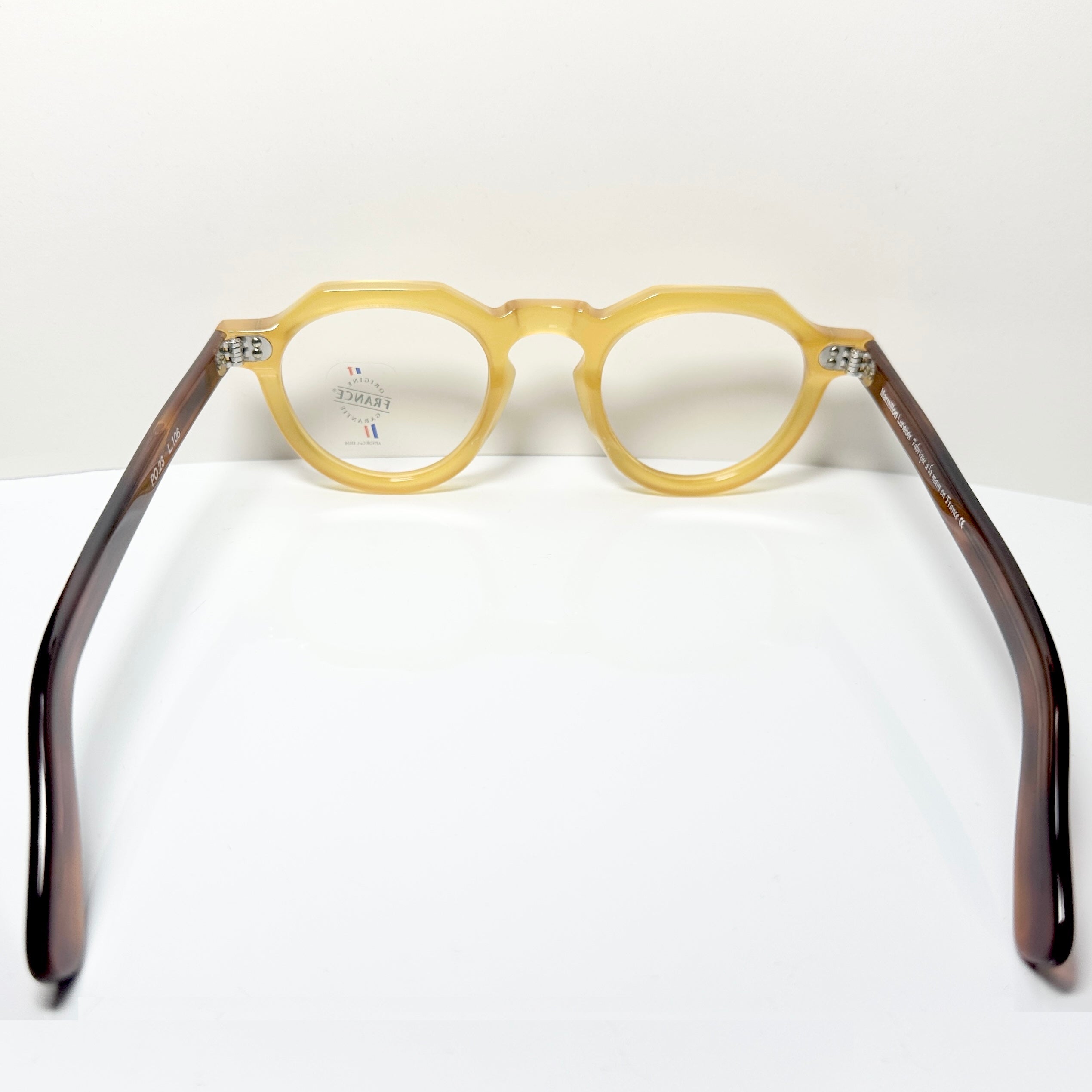 Maryll Men's Crown Panto Eyeglasses Frame in Honey/Tortoise PO23 - Authentic New