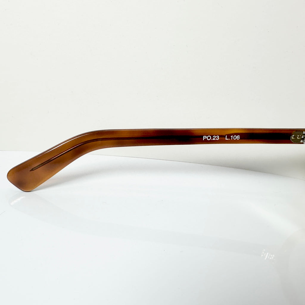Maryll Men's Crown Panto Eyeglasses Frame in Honey/Tortoise PO23 - Authentic New