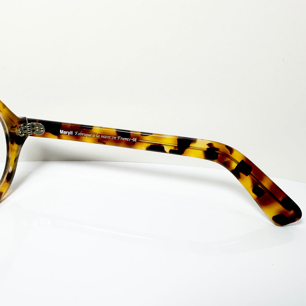 Maryll Men's Round Eyeglasses Frame in Tortoise PO77 - Authentic New