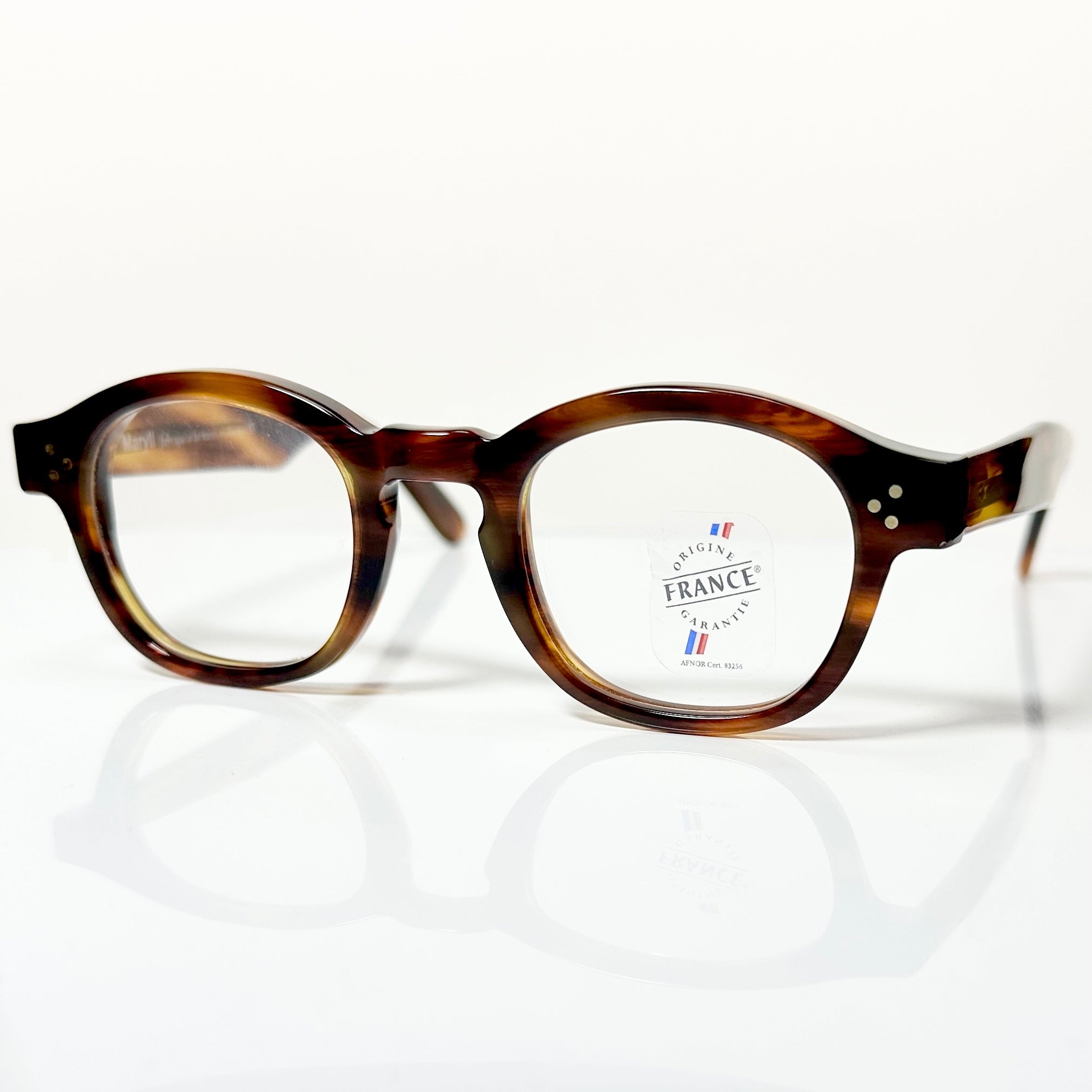 Maryll Wellington Eyeglasses Frame in Amber PO80 - Authentic New