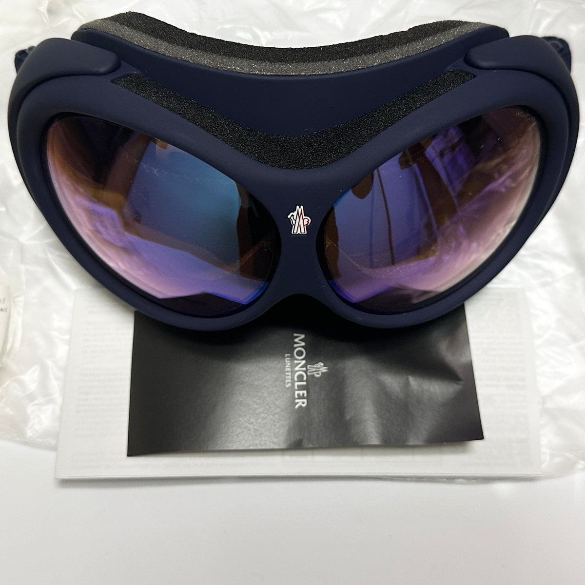 Moncler ML0130 / S 91X Ski & Snowboard Googles in Navy Blue - Authentic New