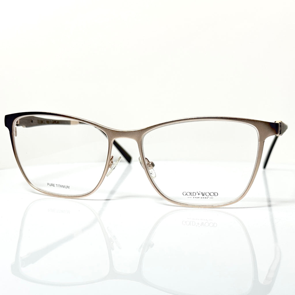 GOLD AND WOOD MARYLIN Women's Eyeglasses Frames in Rose Gold  - Authentic New