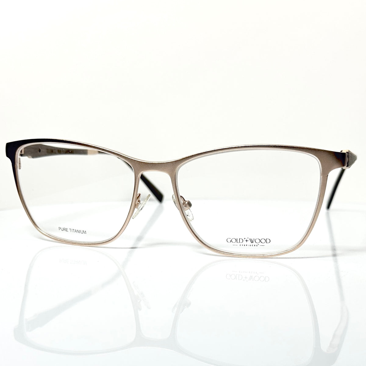 GOLD AND WOOD MARYLIN Women's Eyeglasses Frames in Rose Gold  - Authentic New