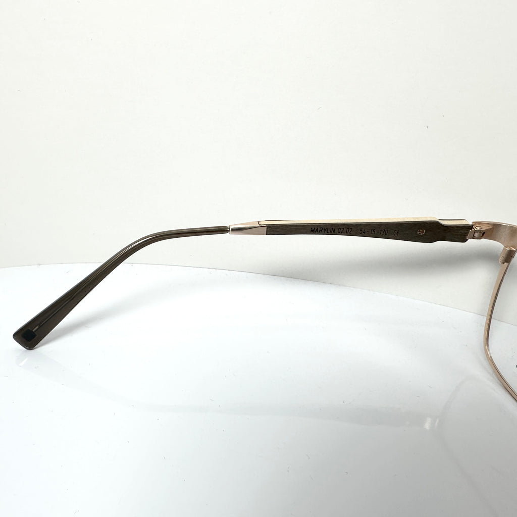 GOLD AND WOOD MARYLIN Women's Eyeglasses Frames in Rose Gold  - Authentic New