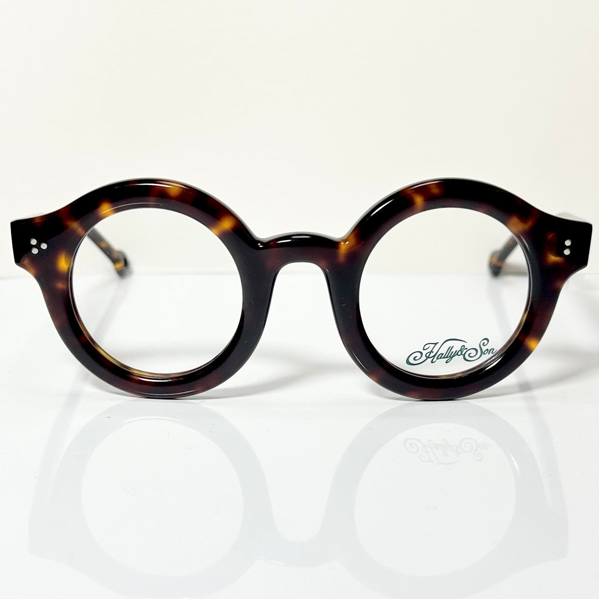 Hally & Son HS862 V02 Round Eyeglasses Frames in Tortoise -  Authentic New