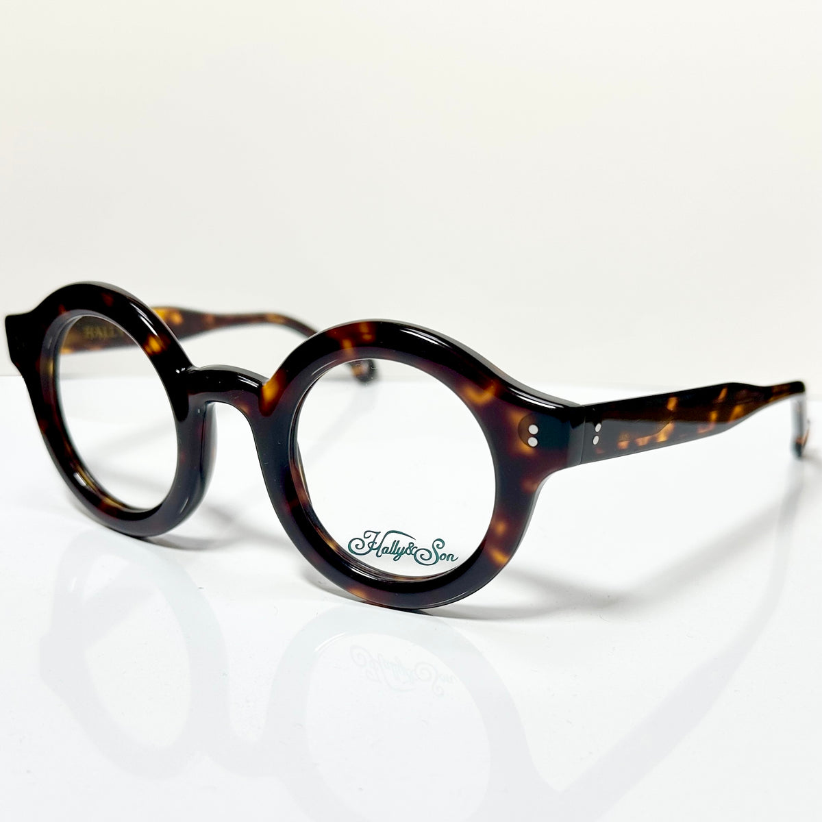 Hally & Son HS862 V02 Round Eyeglasses Frames in Tortoise -  Authentic New