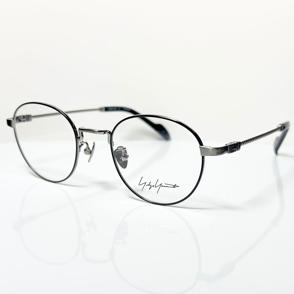 Yohji Yamamoto YY19-0029 5  Eyeglasses Frame in Black/Gunmetal - Authentic New