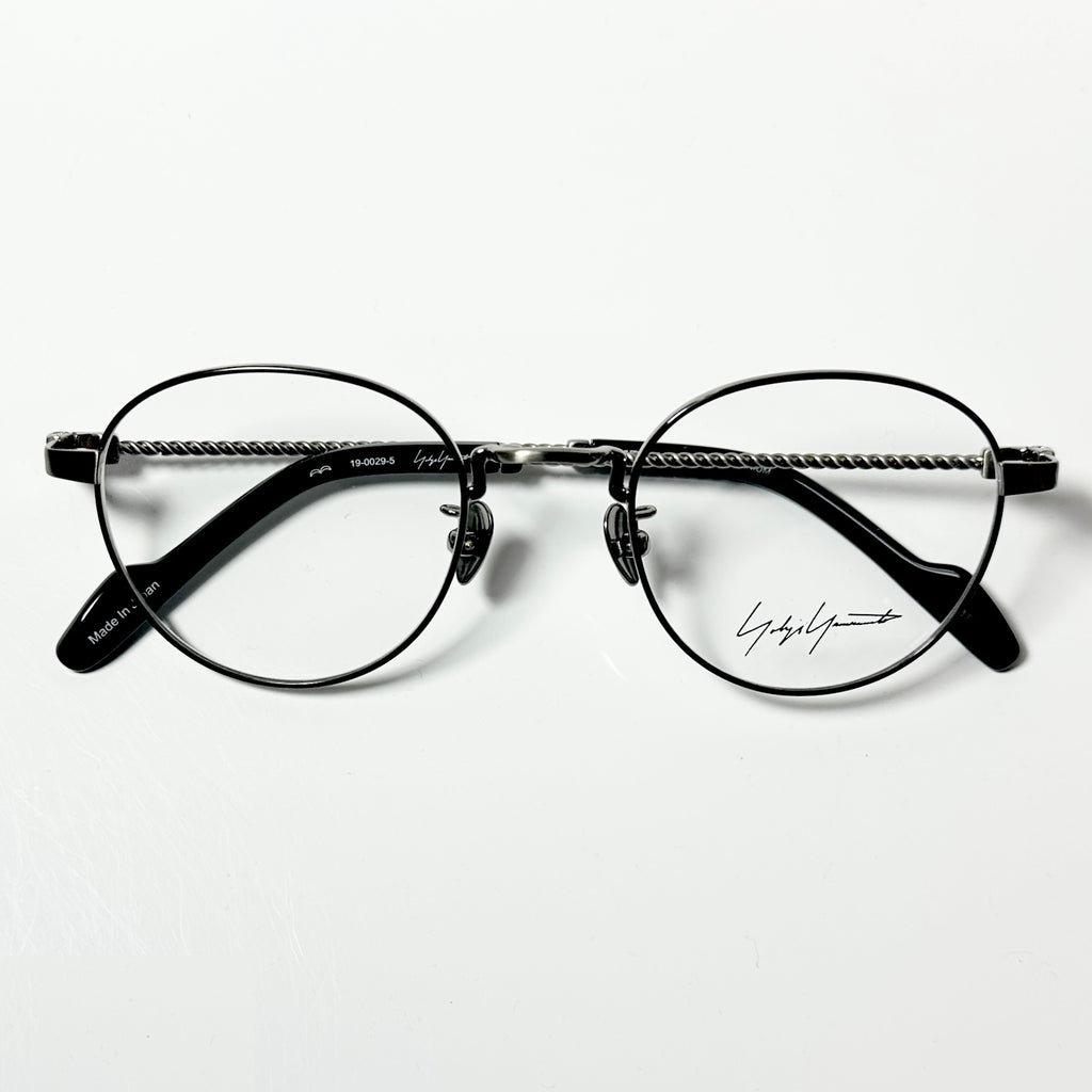 Yohji Yamamoto YY19-0029 5  Eyeglasses Frame in Black/Gunmetal - Authentic New