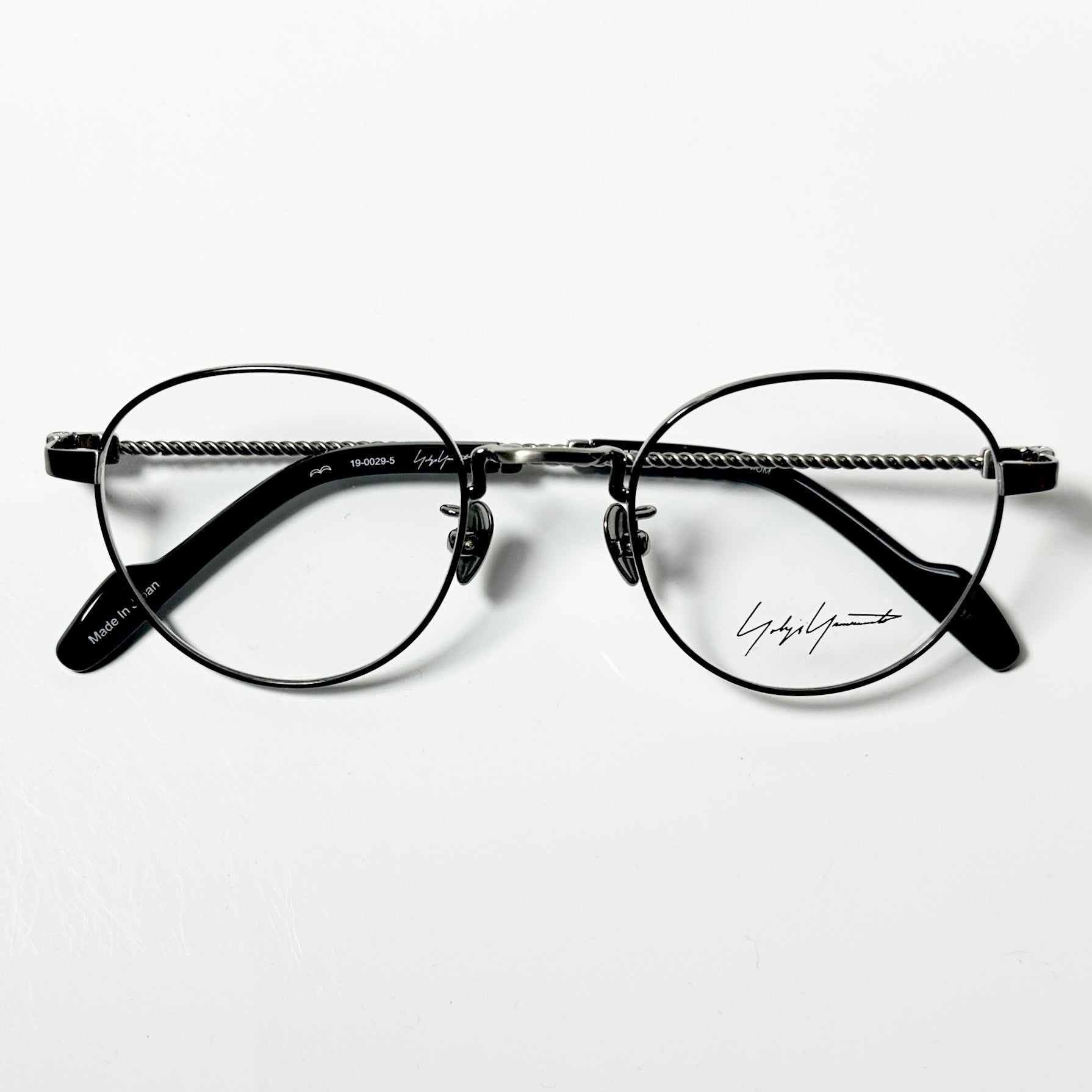Yohji Yamamoto YY19-0029 5  Eyeglasses Frame in Black/Gunmetal - Authentic New