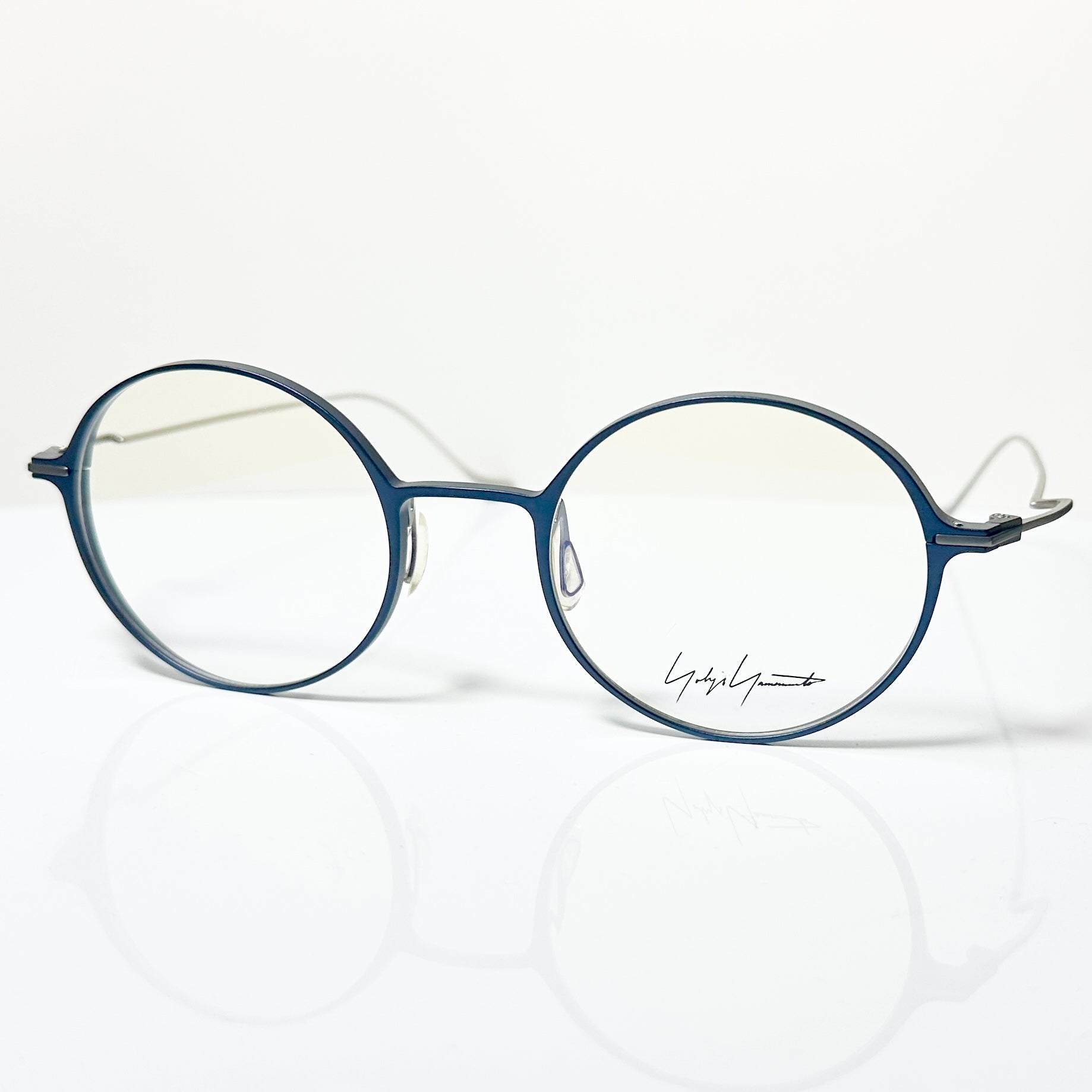 Yohji Yamamoto YY3022 608 Eyeglasses Frame in Navy/Grey - Authentic New
