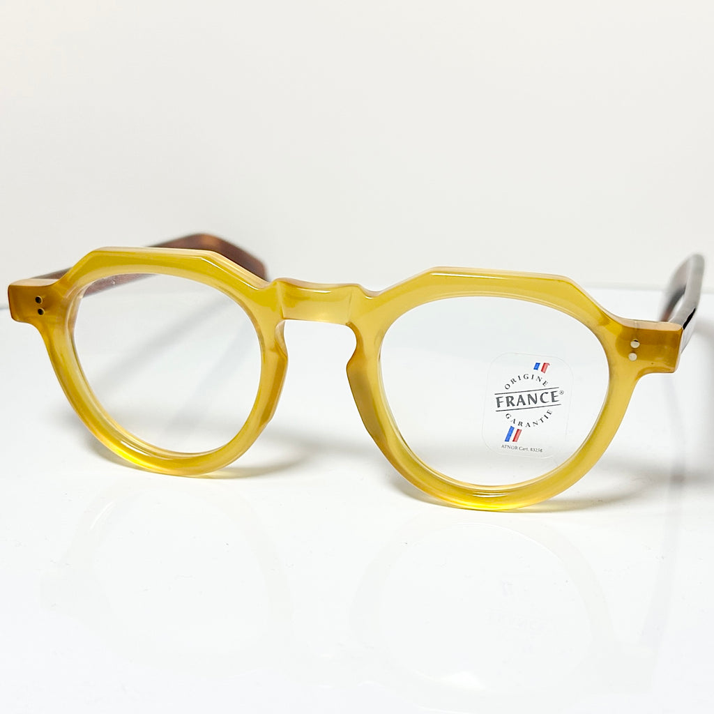 Maryll Men's Crown Panto Eyeglasses Frame in Honey/Tortoise PO23 - Authentic New