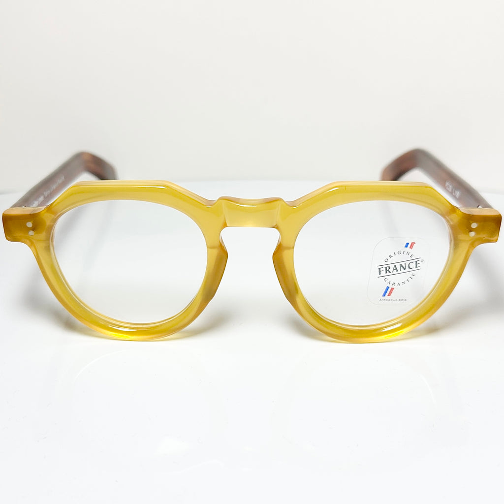 Maryll Men's Crown Panto Eyeglasses Frame in Honey/Tortoise PO23 - Authentic New