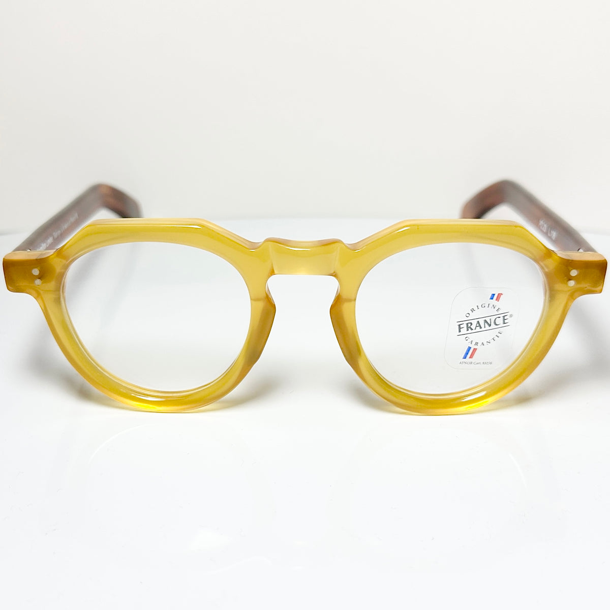 Maryll Men's Crown Panto Eyeglasses Frame in Honey/Tortoise PO23 - Authentic New