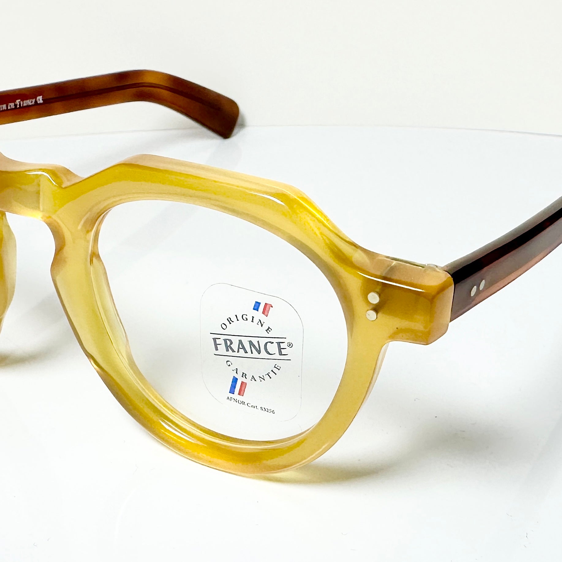 Maryll Men's Crown Panto Eyeglasses Frame in Honey/Tortoise PO23 - Authentic New