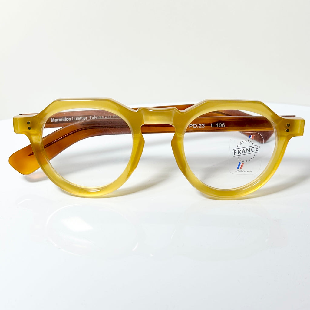 Maryll Men's Crown Panto Eyeglasses Frame in Honey/Tortoise PO23 - Authentic New