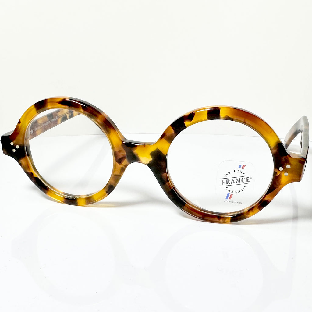 Maryll Men's Round Eyeglasses Frame in Tortoise PO77 - Authentic New