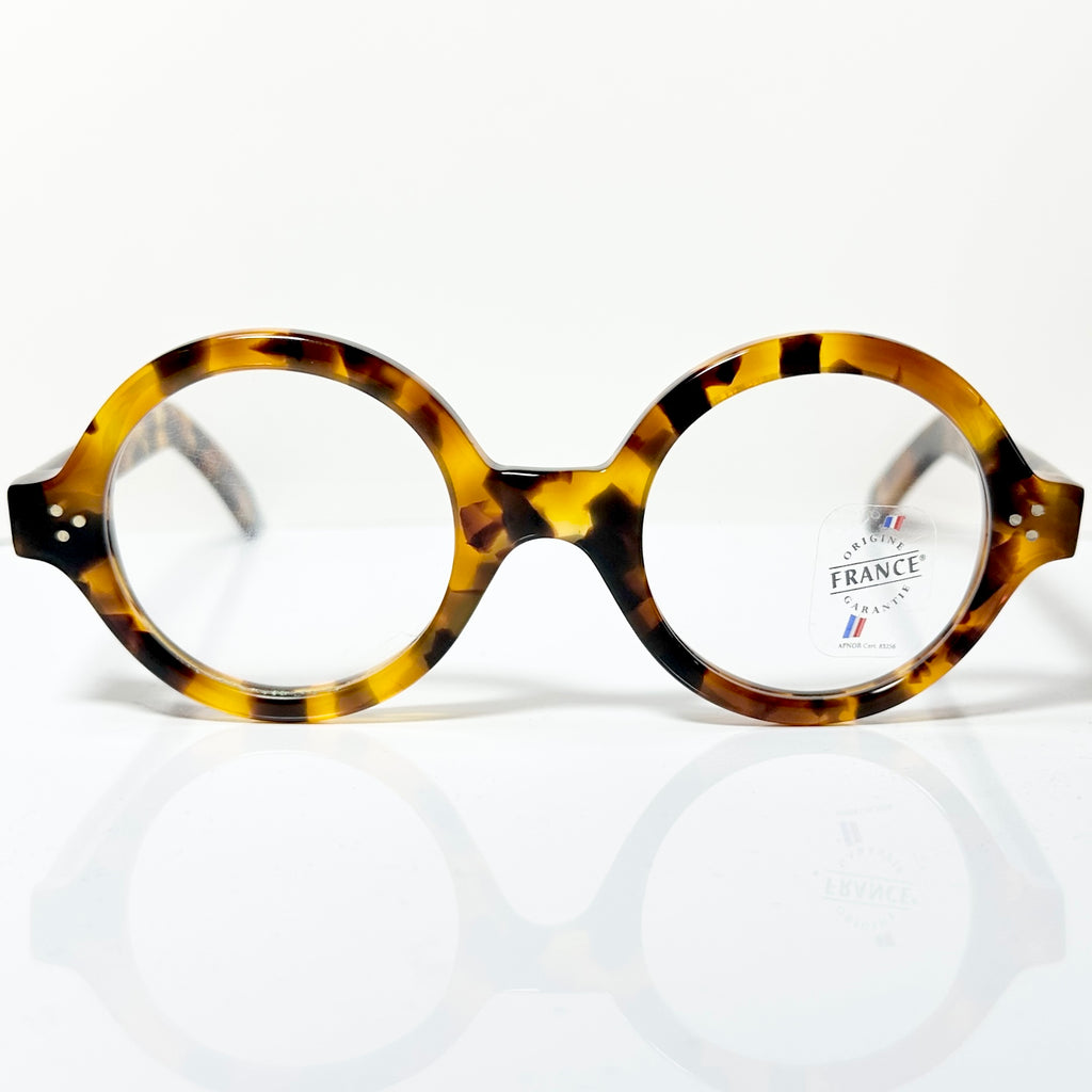 Maryll Men's Round Eyeglasses Frame in Tortoise PO77 - Authentic New