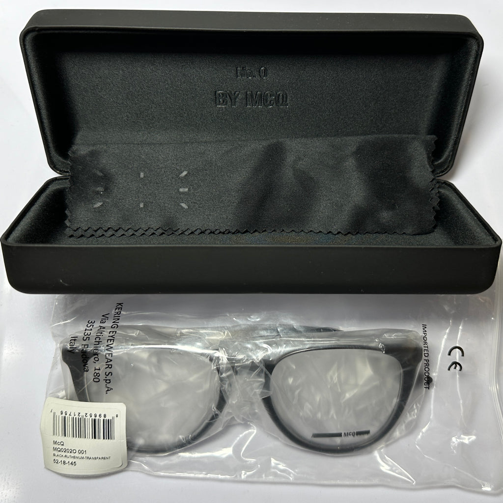 Alexander McQueen MQ0202O 001 Eyeglasses Frames in Black - Authentic New