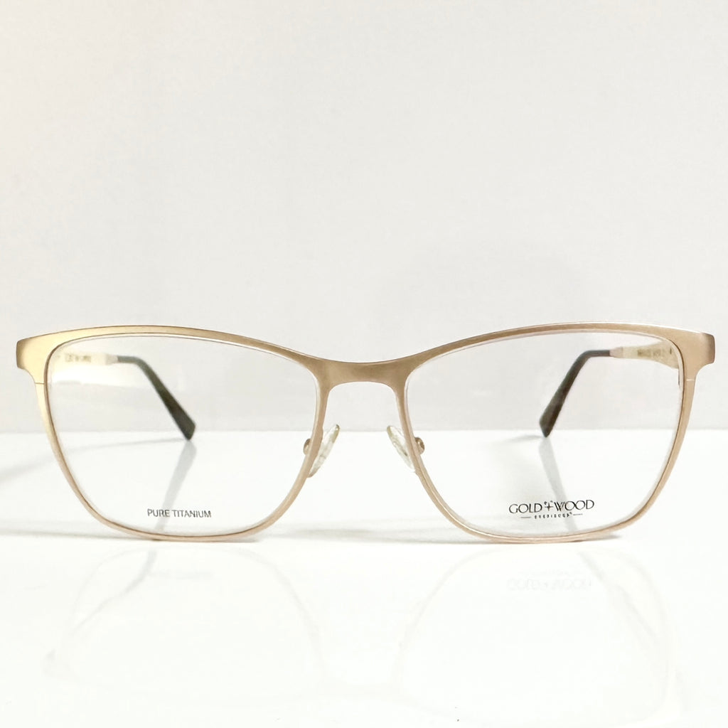 GOLD AND WOOD MARYLIN Women's Eyeglasses Frames in Rose Gold  - Authentic New