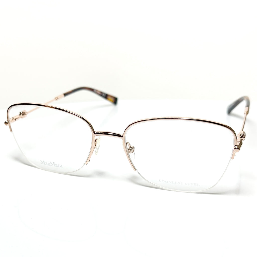 Max Mara MM1417 DDB  Women's Eyeglasses Frames in Rose Gold - Authentic New