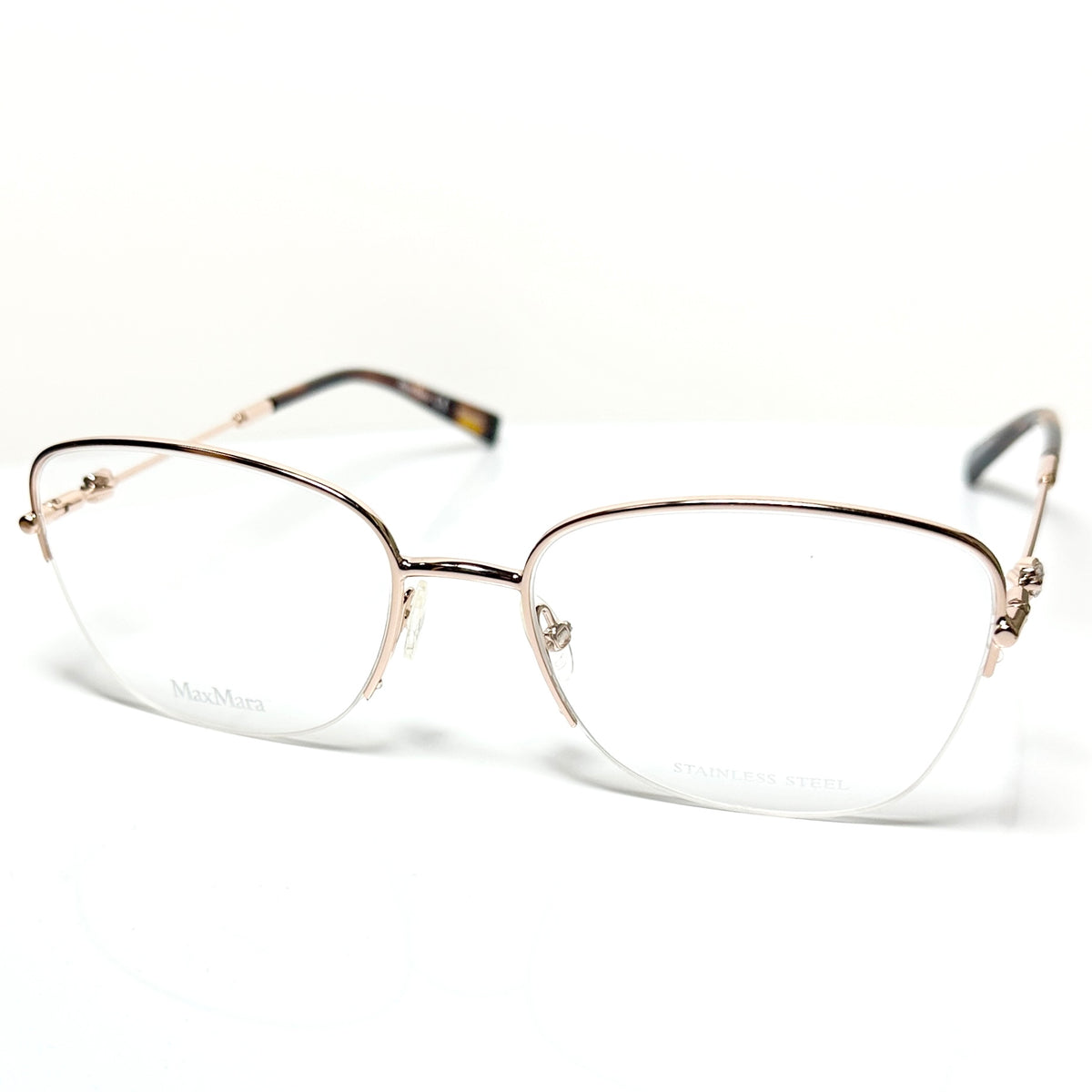 Max Mara MM1417 DDB  Women's Eyeglasses Frames in Rose Gold - Authentic New