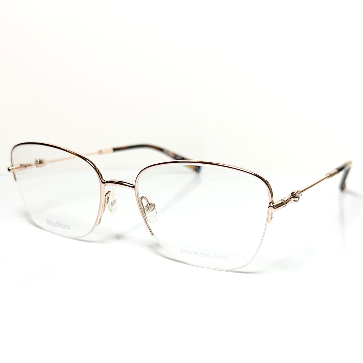 Max Mara MM1417 DDB  Women's Eyeglasses Frames in Rose Gold - Authentic New
