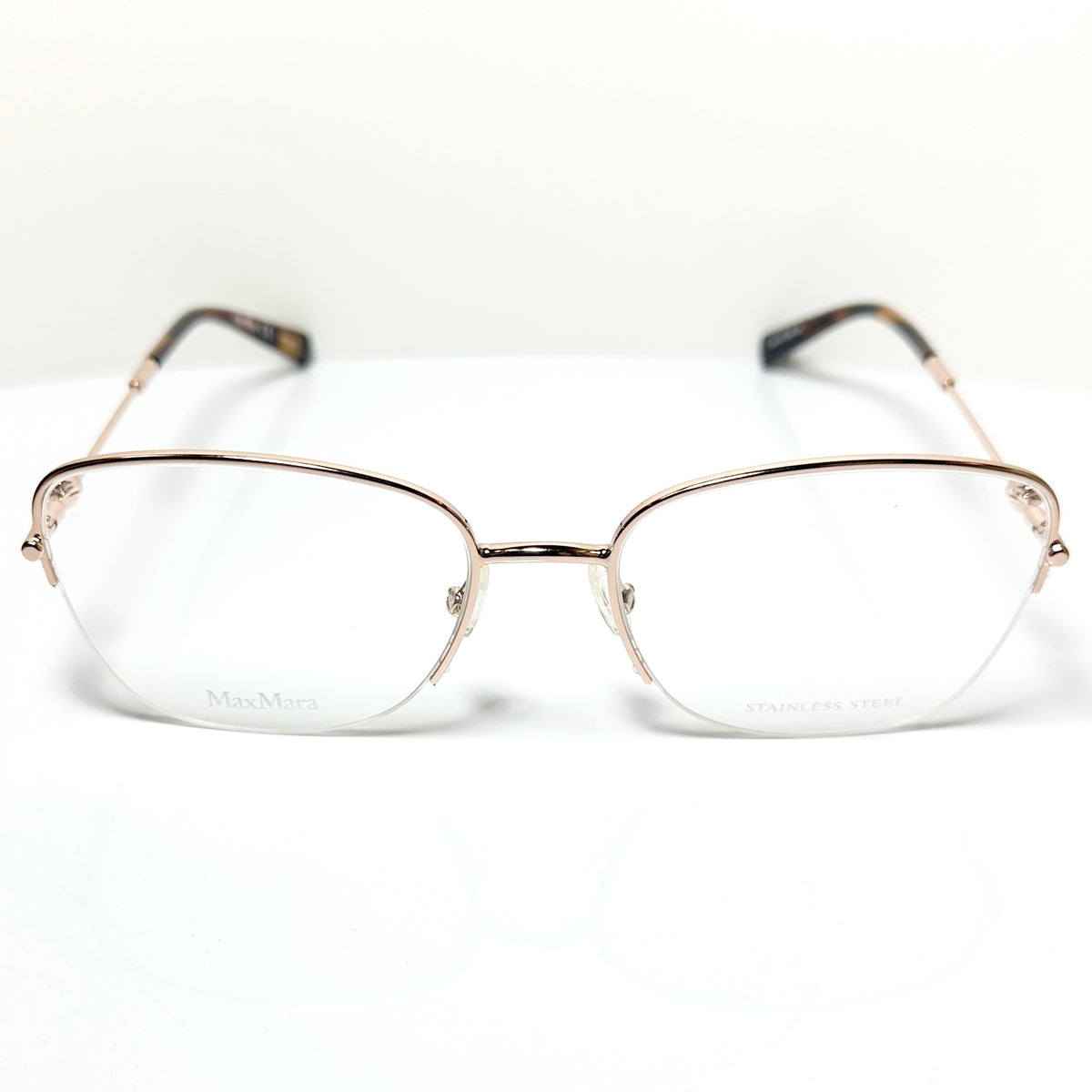 Max Mara MM1417 DDB  Women's Eyeglasses Frames in Rose Gold - Authentic New
