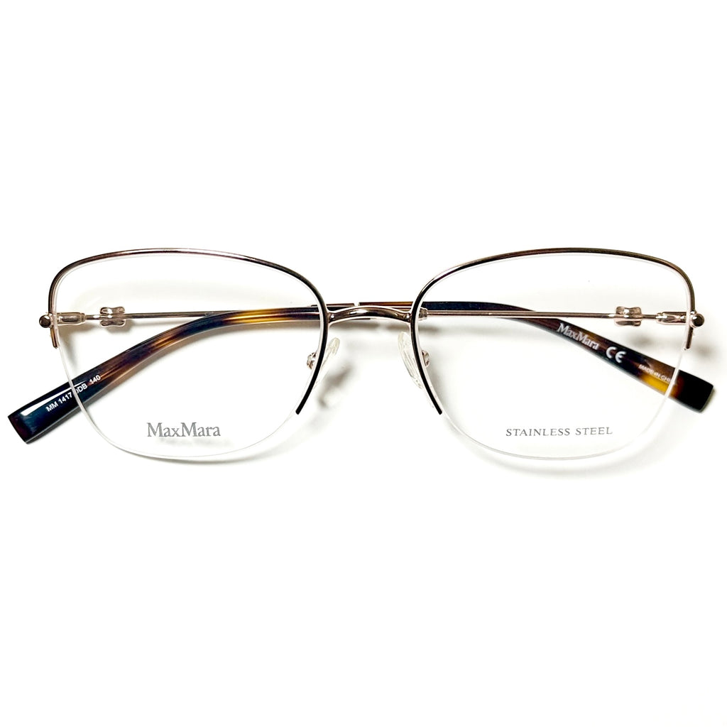 Max Mara MM1417 DDB  Women's Eyeglasses Frames in Rose Gold - Authentic New