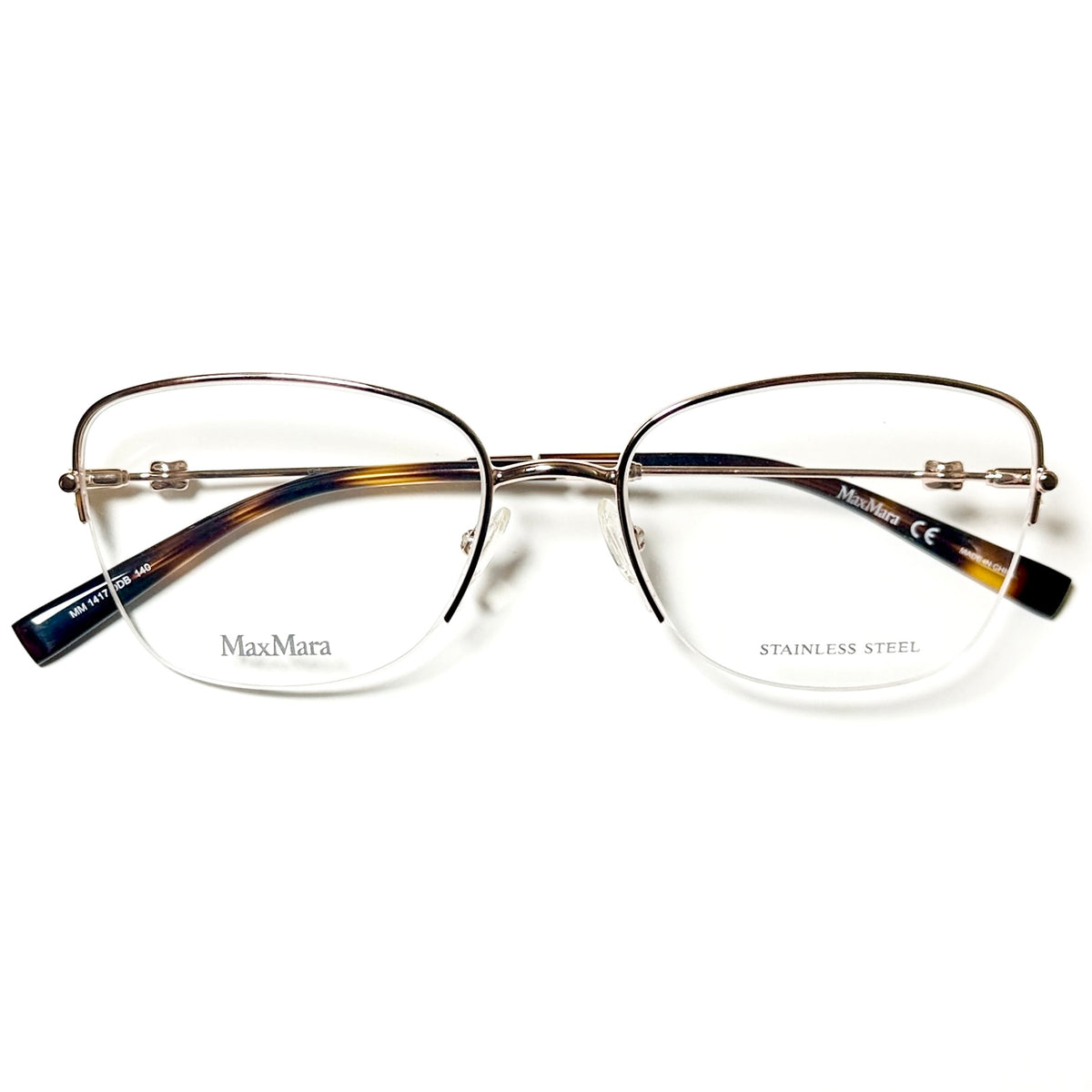 Max Mara MM1417 DDB  Women's Eyeglasses Frames in Rose Gold - Authentic New