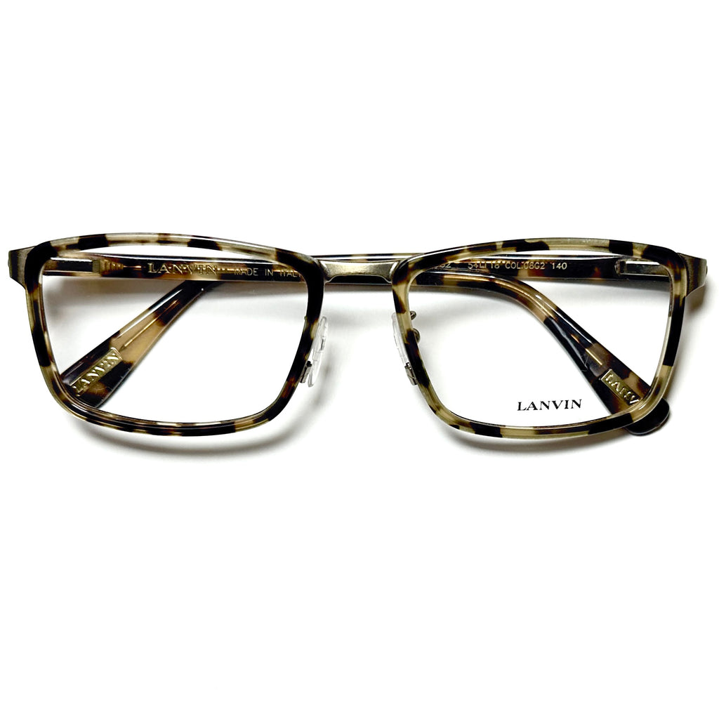 LANVIN 062 08G2 Men's Eyeglasses Frames in Gold/Tortoise - Authentic New