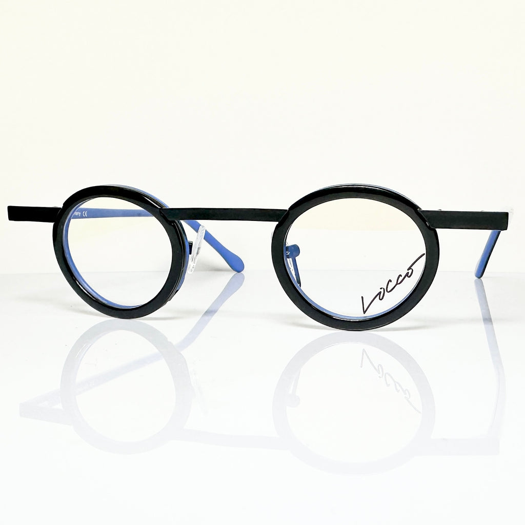 Locco SHAKESPEARE Unisex Eyeglasses Frame in  Black/water color - Authentic New