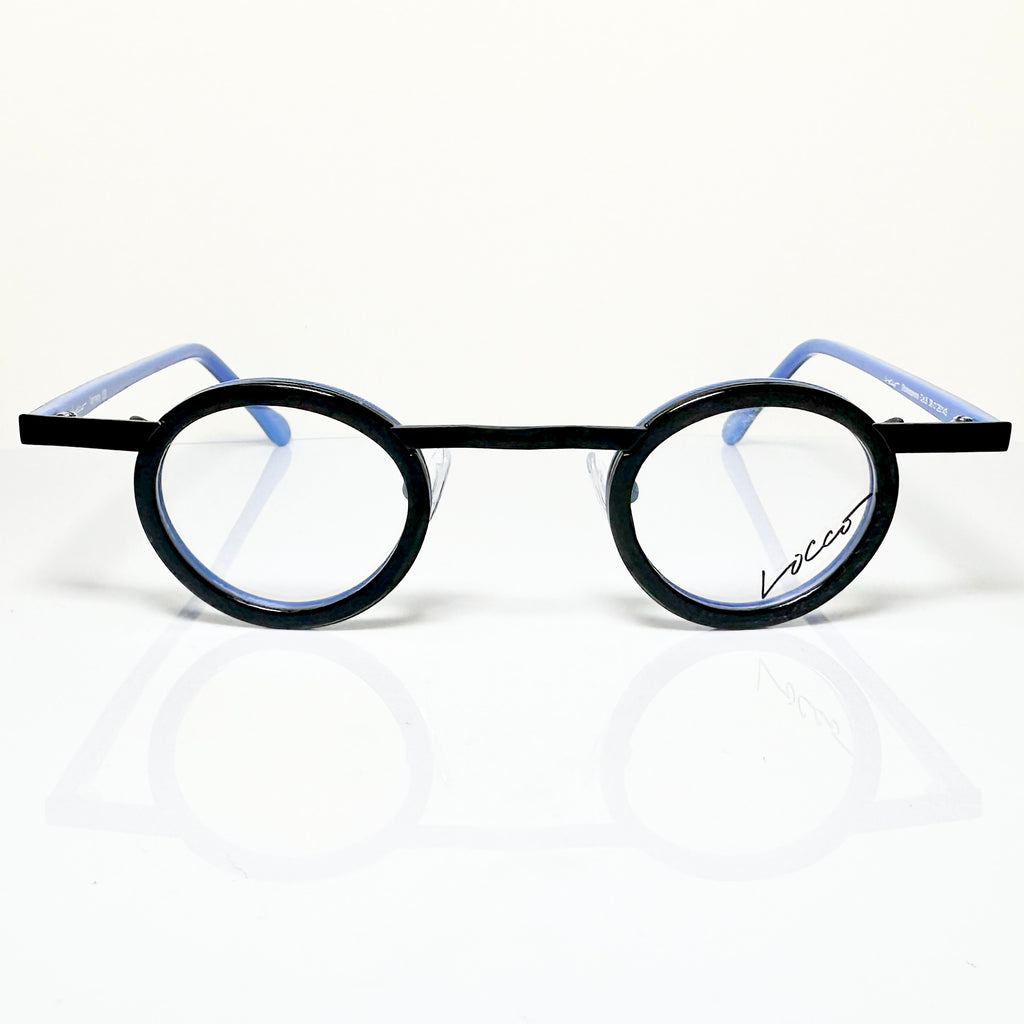Locco SHAKESPEARE Unisex Eyeglasses Frame in  Black/water color - Authentic New
