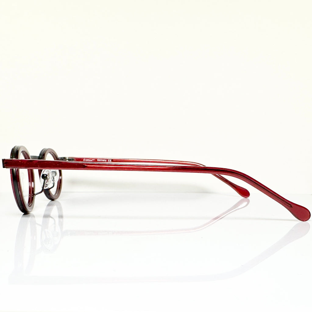 Locco SHAKESPEARE Unisex Eyeglasses Frame in Black/red - Authentic New