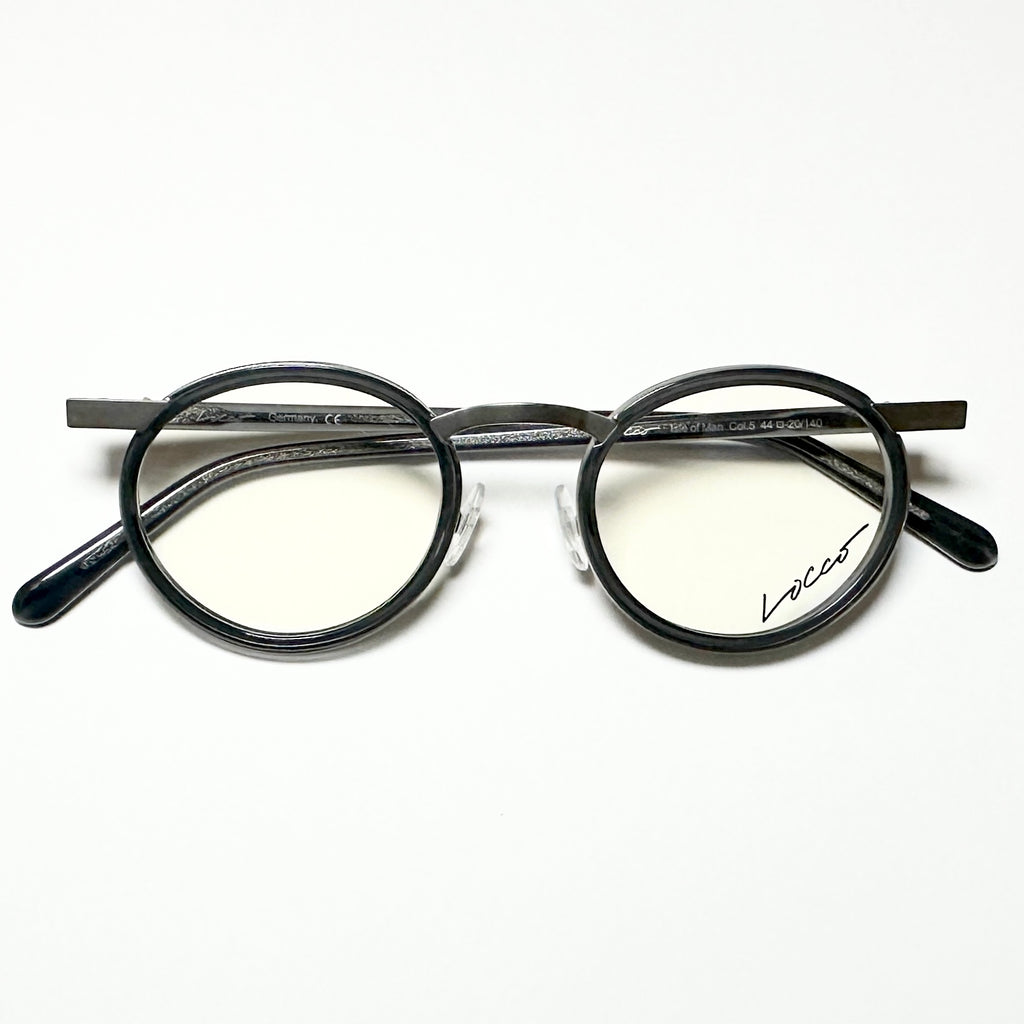 Locco Isle of Man Unisex Eyeglasses Frame in  Matt black/grey - Authentic New