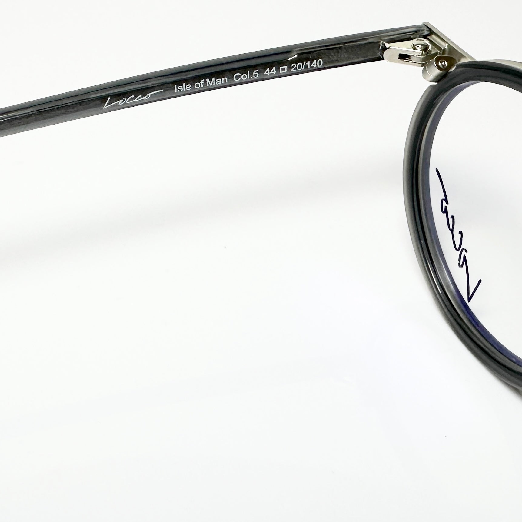 Locco Isle of Man Unisex Eyeglasses Frame in  Matt black/grey - Authentic New
