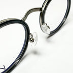 Locco Isle of Man Unisex Eyeglasses Frame in  Matt black/grey - Authentic New