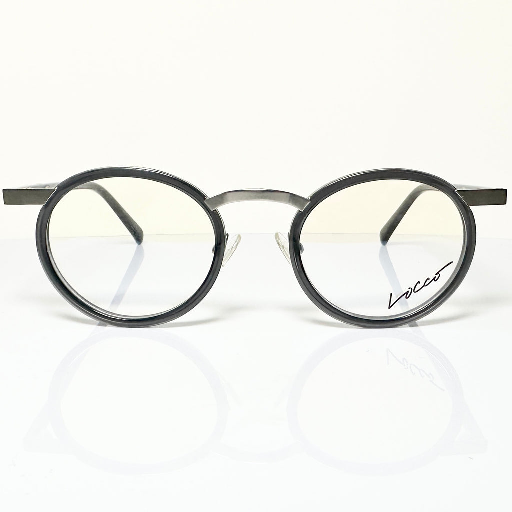 Locco Isle of Man Unisex Eyeglasses Frame in  Matt black/grey - Authentic New