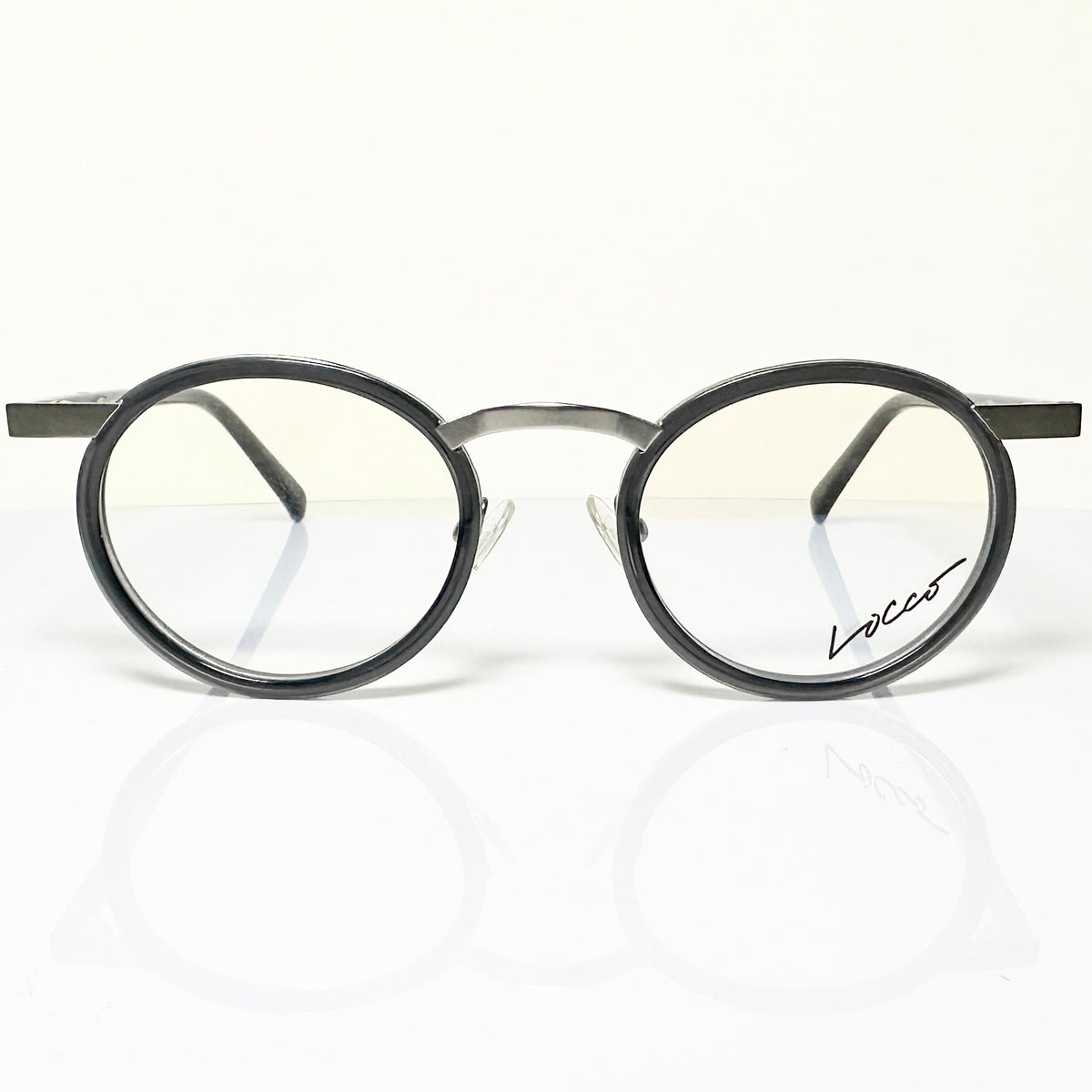 Locco Isle of Man Unisex Eyeglasses Frame in  Matt black/grey - Authentic New