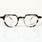 Locco Langden Unisex Eyeglasses Frame in Black/beige - Authentic New